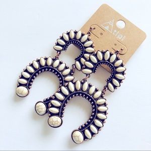 Squash Blossom Stone Earrings